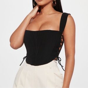 Fashion nova black corset top